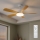 Brilagi - Fényerőszabályozható LED mennyezeti ventilátor, 34 W, 230 V, 132 cm, fehér/barna, távirányítóval