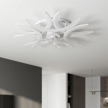 Brilagi - fényerőszabályozható LED mennyezeti ventilátor, 70W, 230V, 3000–6500K, átm. 76 cm, fehér + távirányító