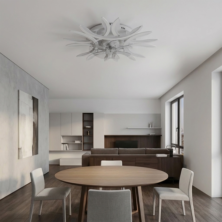 Brilagi - fényerőszabályozható LED mennyezeti ventilátor, 70W, 230V, 3000–6500K, átm. 76 cm, fehér + távirányító