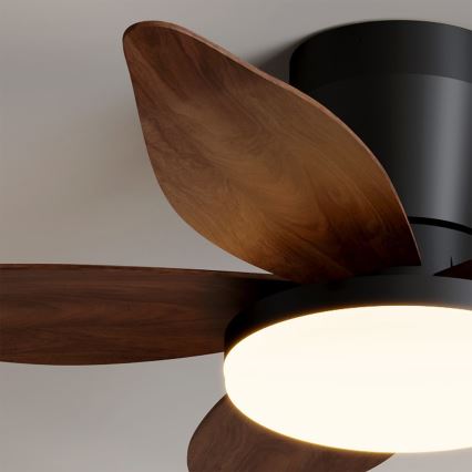 Brilagi - LED-dimmelhető mennyezeti ventilátor LED/32W/230V 3000-6500K átm. 95 cm fekete/barna + távirányítóval