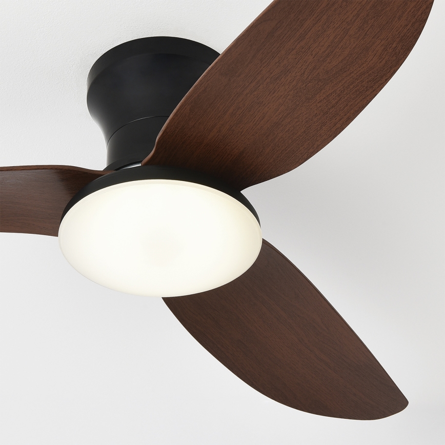 Brilagi - LED-dimmelhető mennyezeti ventilátor LED/38W/230V 3000-6500K Ø 100 cm fekete/barna + távirányító