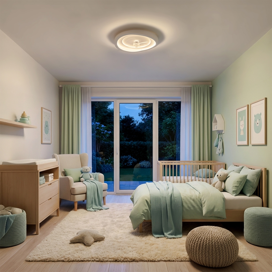 Brilagi - LED dimmelhető mennyezeti ventilátor LED/80W/230V átm. 50 cm fehér + távirányító