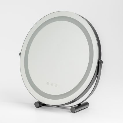 BRILAGI - LED fényerőszabályozható sminktükör CALIFORNIA LED/17W/230V 3000/4000/6500K átmérő 42 cm fekete