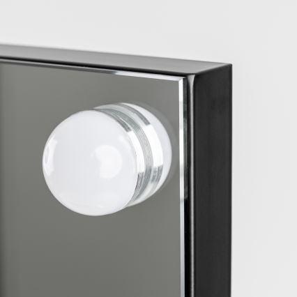 BRILAGI - LED Fényerőszabályozható sminktükör HOLLYWOOD LED/15W/230V CCT + 2x USB 55x77 cm fekete