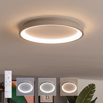 BRILAGI - Fényerőszabályozható mennyezeti lámpa FALCON SLIM LED/42W/230V 3000-6500K átm. 50 cm fehér/bézs + távirányító