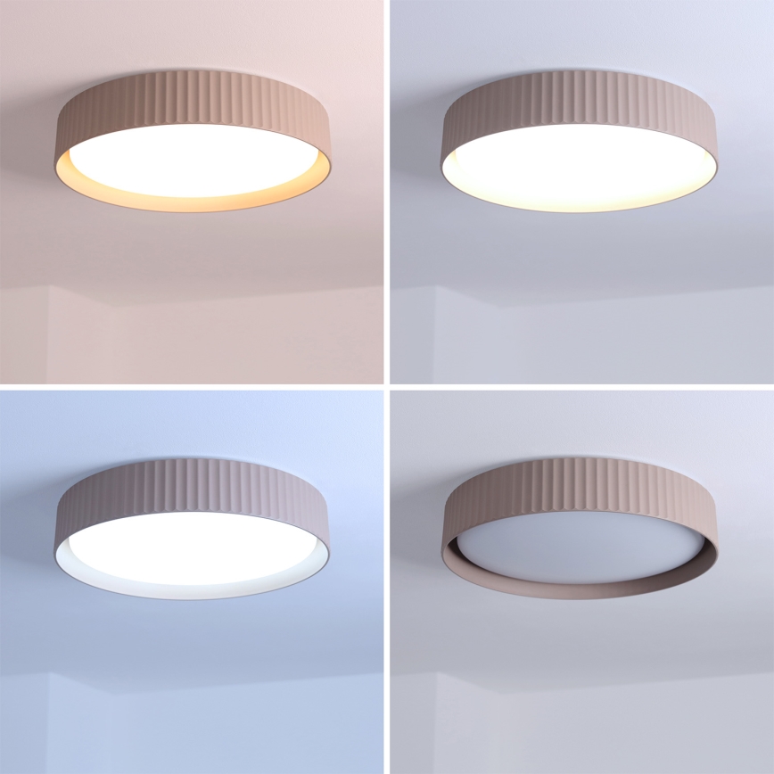 Brilagi - Fényerőszabályozható LED mennyezeti lámpatest LUCIA LED/48W/230V 3000-6500K átm. 41 cm barna + távirányító