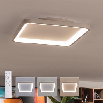 BRILAGI - Fényerőszabályozható mennyezeti LED világítótest FALCON SLIM LED/50W/230V 3000-6500K 50x50 cm fehér/bézs + távirányító