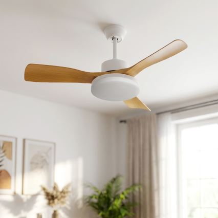 Brilagi - Dimmelhető LED mennyezeti ventilátor LED/34W/2300V 3000-6500K átmérő 106 cm fehér/barna + távirányító