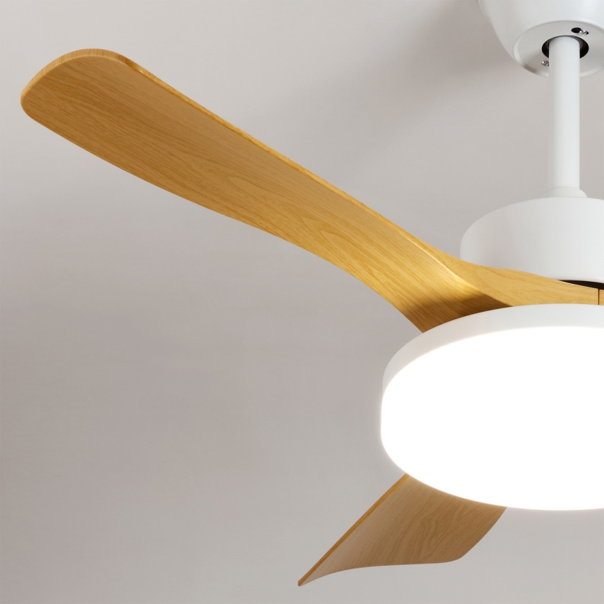 Brilagi - Dimmelhető LED mennyezeti ventilátor LED/34W/2300V 3000-6500K átmérő 106 cm fehér/barna + távirányító