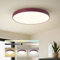 Brilagi - Fényerőszabályozható POOL mennyezeti LED lámpatest, LED/60W/230V, 3000-6000K, átmérő 60 cm, bordó + távirányító