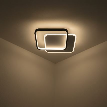 Brilagi - LED dimmelhető mennyezeti lámpatest FLARE LED/43W/230V 3000-6000K 39,5x45 cm fehér/fekete + távirányító