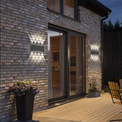 Brilagi - FLAREBOX LED/8W/230V kültéri fali lámpa, antracit, IP65