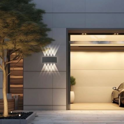 Brilagi - FLAREBOX LED/8W/230V kültéri fali lámpa, antracit, IP65