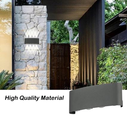 Brilagi - FLAREBOX LED/8W/230V kültéri fali lámpa, antracit, IP65