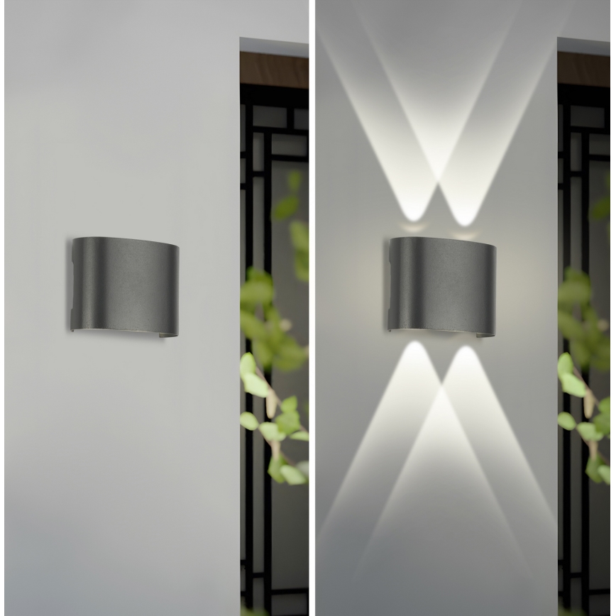 Brilagi - FLAREBOX LED kültéri fali lámpa LED/4W/230V, antracit, IP65