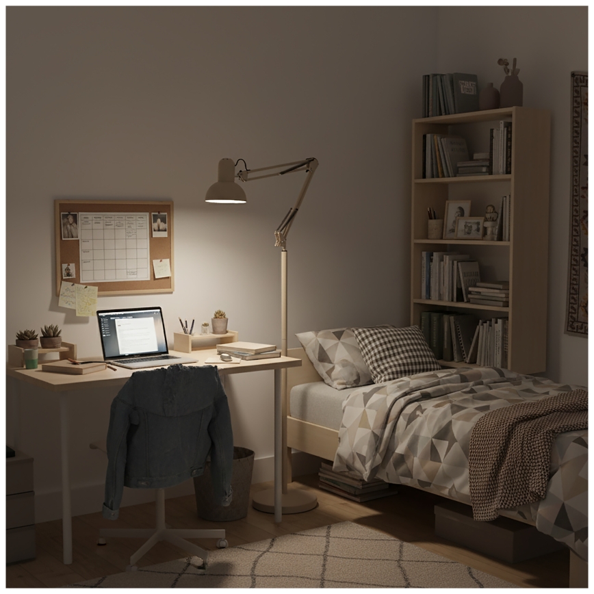 Brilagi - Flexibilis állólámpa TASKER 1xE27/60W/230V 184 cm bézs