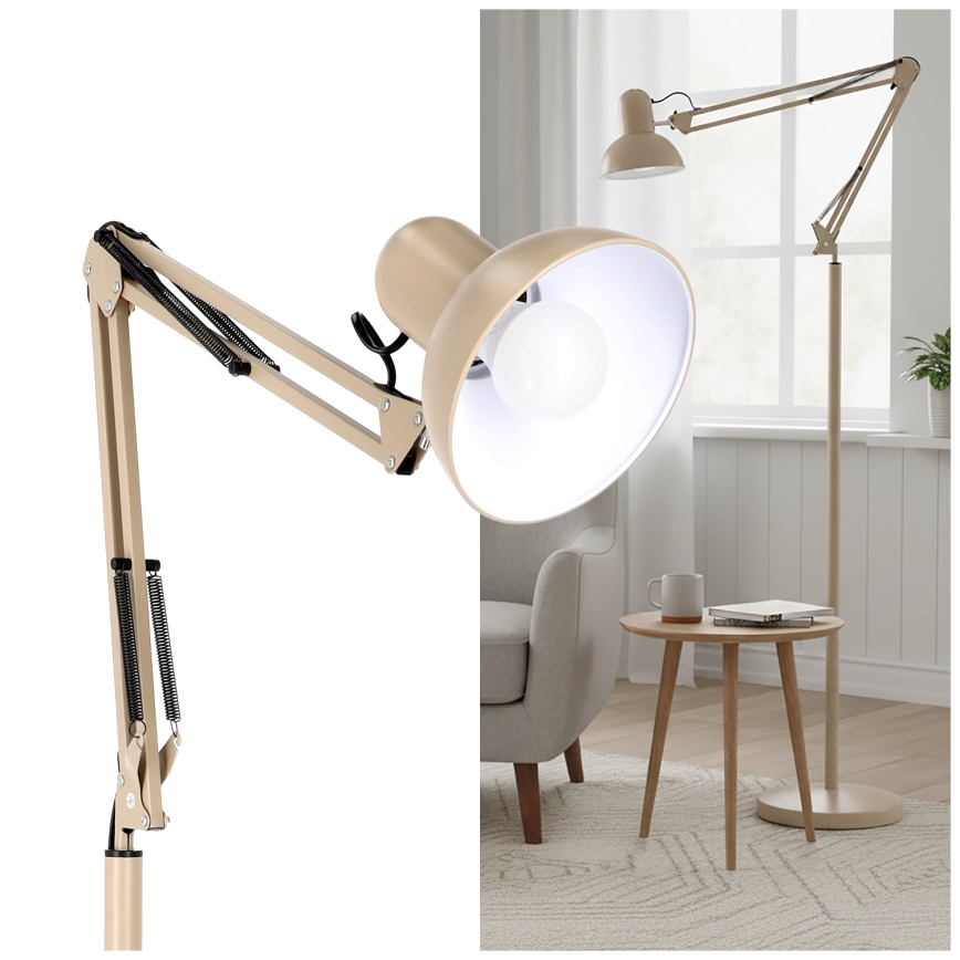 Brilagi - Flexibilis állólámpa TASKER 1xE27/60W/230V 184 cm bézs