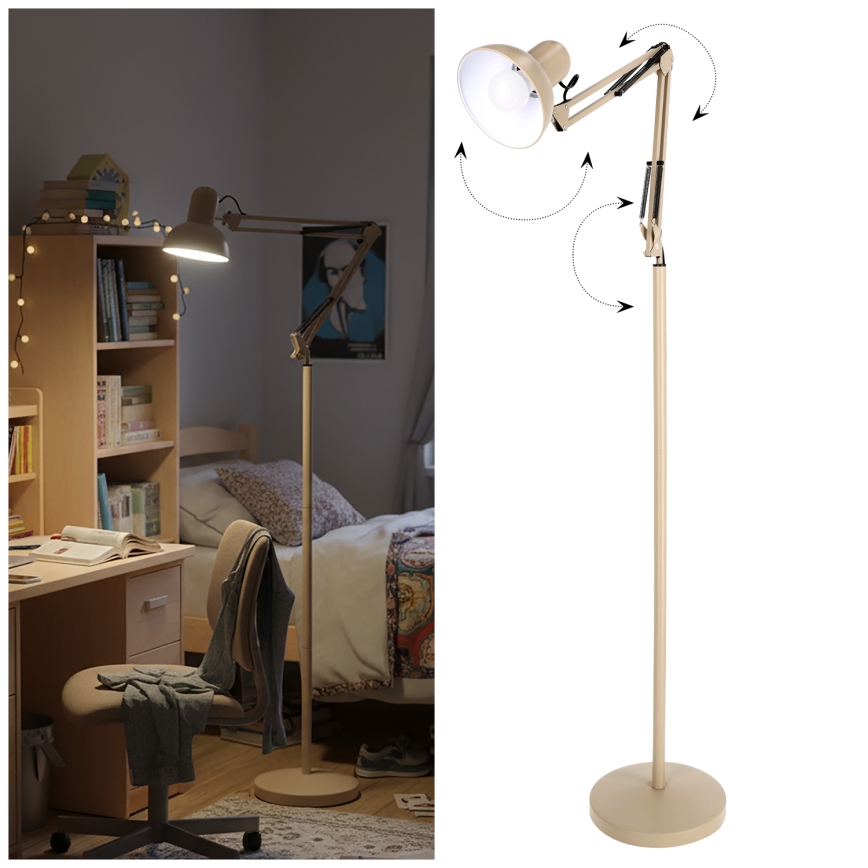 Brilagi - Flexibilis állólámpa TASKER 1xE27/60W/230V 184 cm bézs