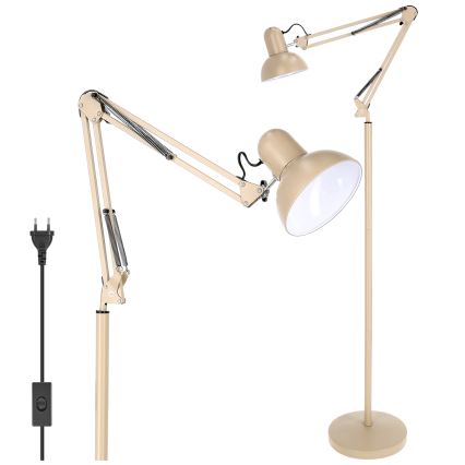 Brilagi - Flexibilis állólámpa TASKER 1xE27/60W/230V 184 cm bézs