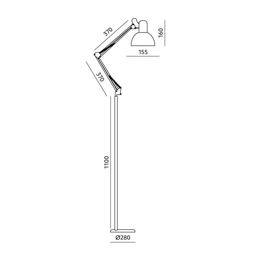 Brilagi - Flexibilis állólámpa TASKER 1xE27/60W/230V 184 cm bézs