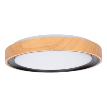 Brilagi - FLOCO LED mennyezeti lámpa 24W/230V, átm. 30 cm, fa dekor, fekete
