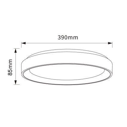 Brilagi - Fényerőszabályozható mennyezeti LED lámpa FLOCO LED/48W/230V átm. 40 cm fa dekor/fehér + távirányító