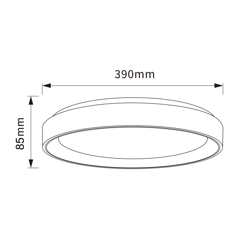 Brilagi - Fényerőszabályozható mennyezeti LED lámpa FLOCO LED/48W/230V átm. 40 cm fa dekor/fehér + távirányító