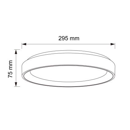 Brilagi - FLOCO LED mennyezeti lámpa 24W/230V, átm. 30 cm, fa dekor, fekete