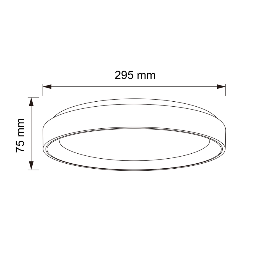 Brilagi - FLOCO LED mennyezeti lámpa 24W/230V, átm. 30 cm, fa dekor, fekete