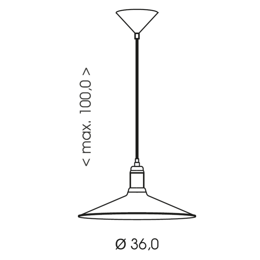 Brilagi - FORGE kábeles függeszték 1xE27/60W/230V, átm. 36 cm, barna