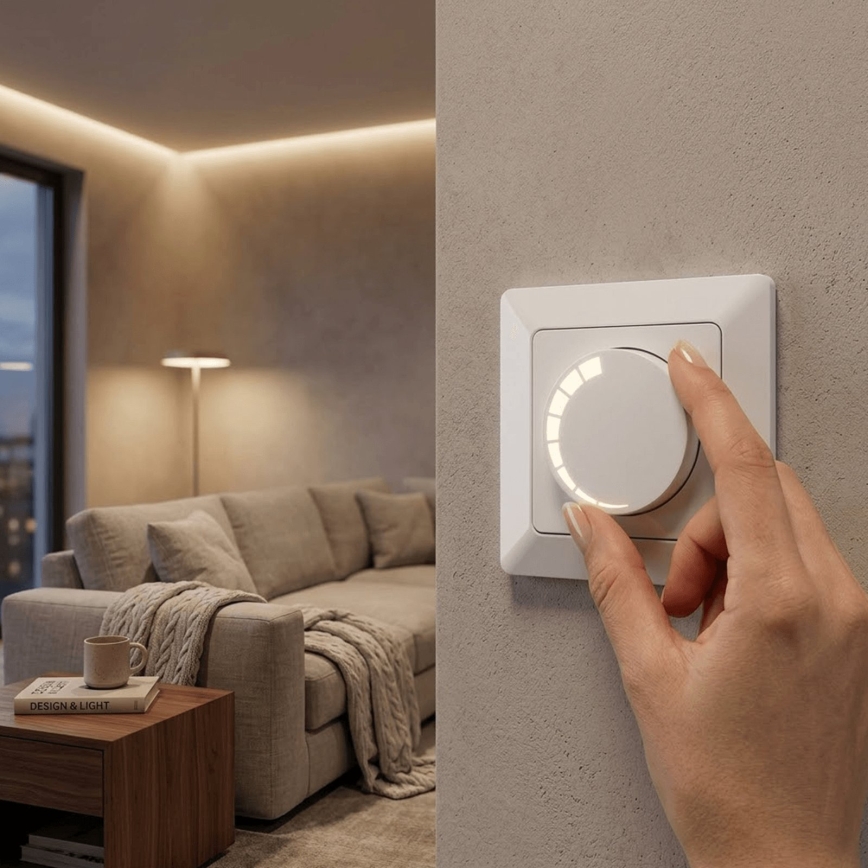 BRILAGI - Forgó fényerő-szabályzó kerettel 110W/230V fehér