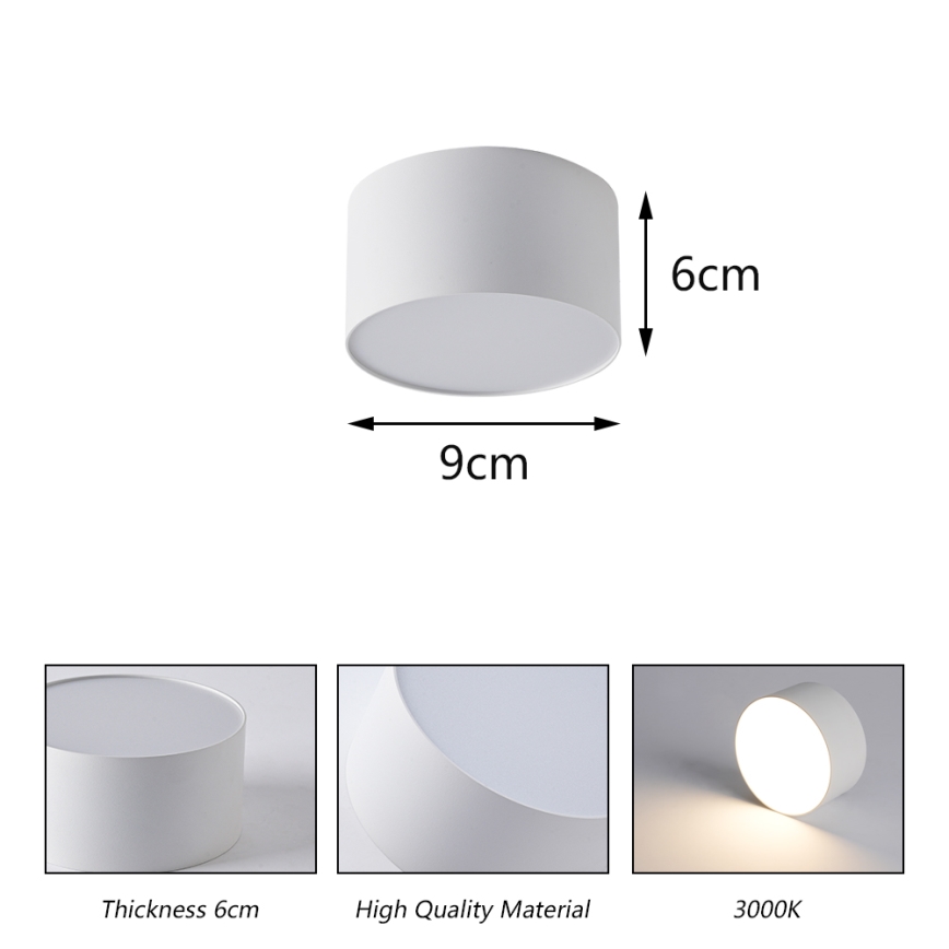 BRILAGI - FORIS fürdőszobai mennyezeti lámpa LED/9W/230V Ø 9 cm fehér IP44
