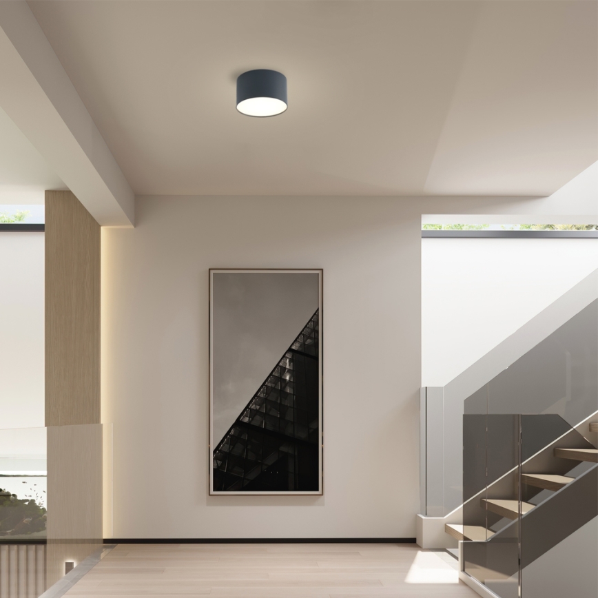 Brilagi - LED fürdőszobai mennyezeti lámpatest FORIS LED/9W/230V átm. 9 cm antracit IP44 CRI 90