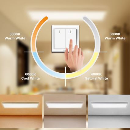 Brilagi - LED fürdőszobai mennyezeti lámpa FRAME LED/50W/230V 120x30 cm 3000/4000/6000K IP44 fehér