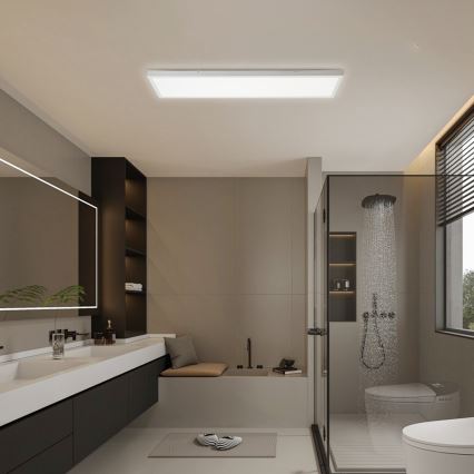 Brilagi - LED fürdőszobai mennyezeti lámpa FRAME LED/50W/230V 120x30 cm 3000/4000/6000K IP44 fehér
