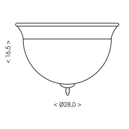Brilagi - FRESCO mennyezeti lámpa 2xE27/40W/230V, átm. 28 cm, fehér
