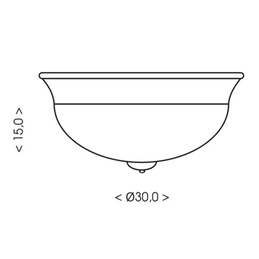 Brilagi - FRESCO mennyezeti lámpa 2xE27/40W/230V, átm. 30 cm, ezüstszínű