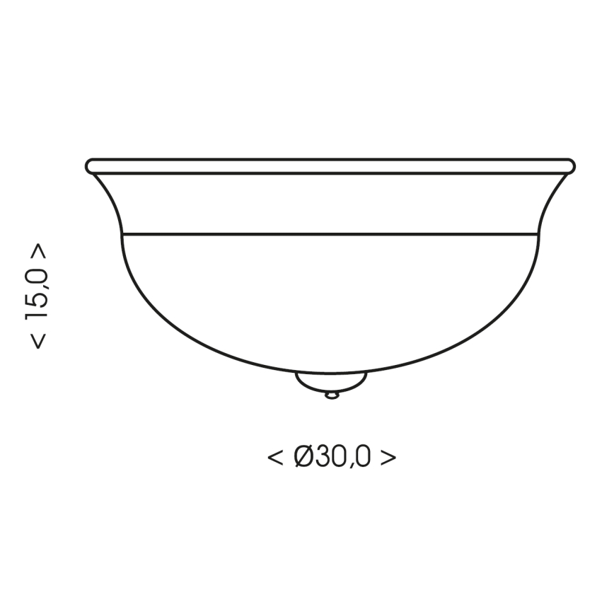 Brilagi - FRESCO mennyezeti lámpa 2xE27/40W/230V átm. 30 cm sárgaréz