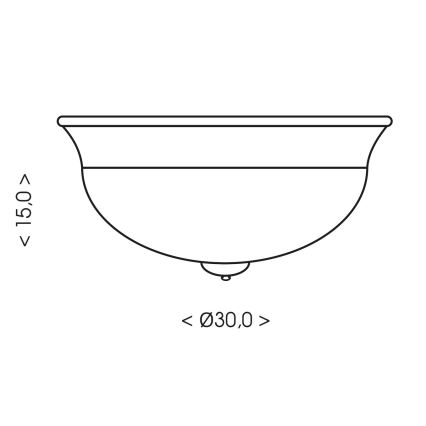 Brilagi - FRESCO mennyezeti lámpa 2xE27/40W/230V, átmérő 30 cm, arany