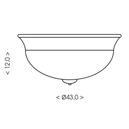 Brilagi - FRESCO mennyezeti lámpa 2xE27/40W/230V Ø 43 cm barna