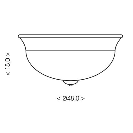 Brilagi - FRESCO mennyezeti lámpa, 3xE27/40W/230V, átmérő 48 cm, barna