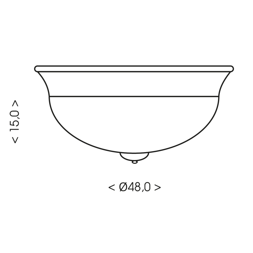 Brilagi - FRESCO mennyezeti lámpa, 3xE27/40W/230V, átmérő 48 cm, barna