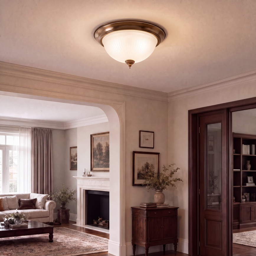 BRILAGI - FRESCO mennyezeti lámpatest, 2xE27/40W/230V, átm. 28 cm, sárgaréz