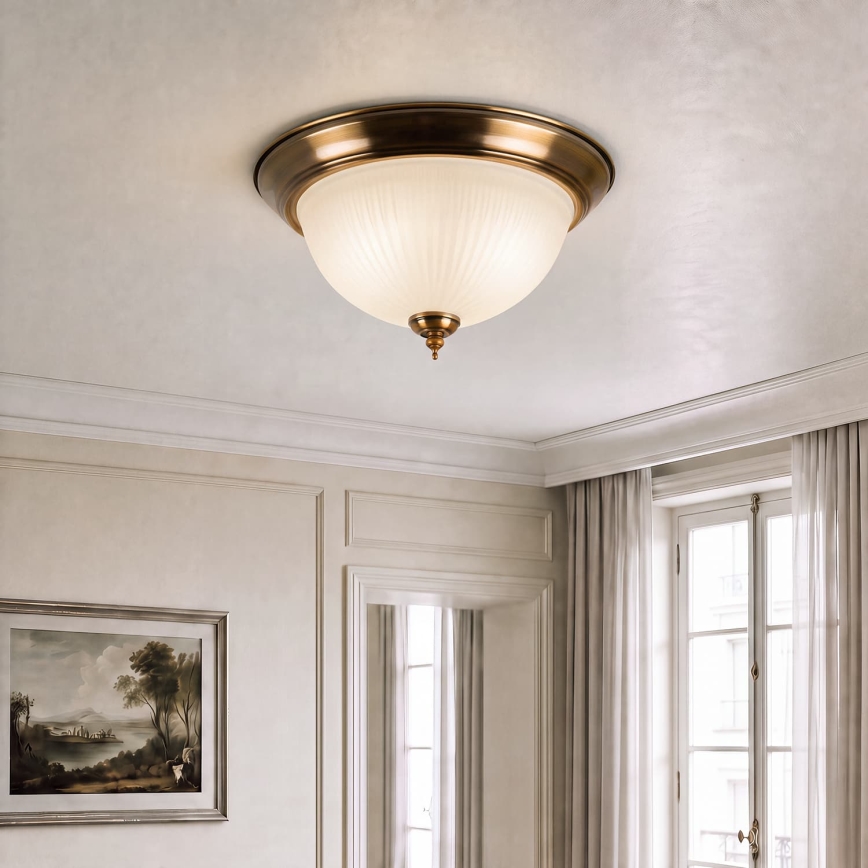 BRILAGI - FRESCO mennyezeti lámpatest, 2xE27/40W/230V, átm. 28 cm, sárgaréz