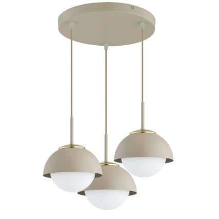Brilagi - Függeszték kábellel COSMO 3xE27/60W/230V bézs/arany