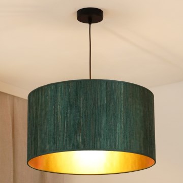 Brilagi - Függeszték kábelre BOSTON ROLLER 1xE27/15W/230V átm. 45 cm szalma zöld/arany