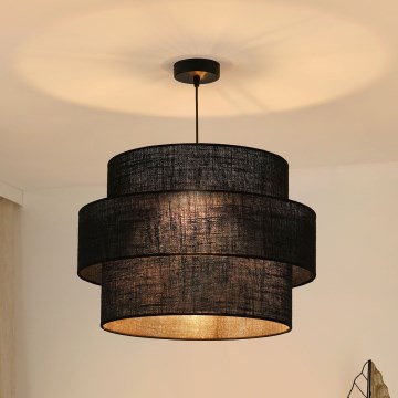 Brilagi - Függeszték SPACE YUTE kábelre 1xE27/15W/230V átm. 50 cm fekete