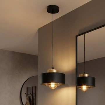 Brilagi - Függőlámpa kábellel 1xE27/60W/230V átm. 20 cm fekete/arany