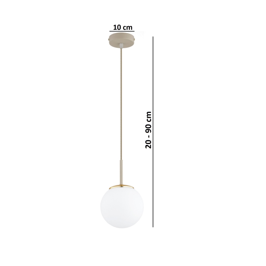 Brilagi - Függőlámpa kábellel MILO ECRU 1xE27/60W/230V bézs/arany