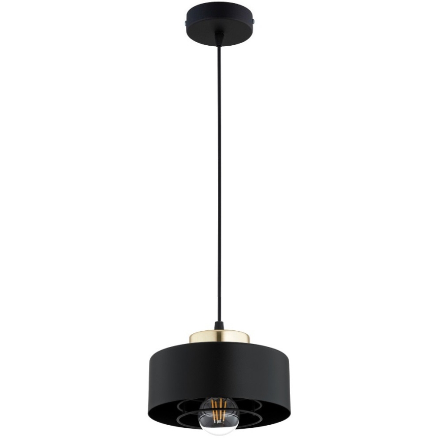 Brilagi - Függőlámpa kábellel SPRING 1xE27/60W/230V átm. 20 cm fekete/arany